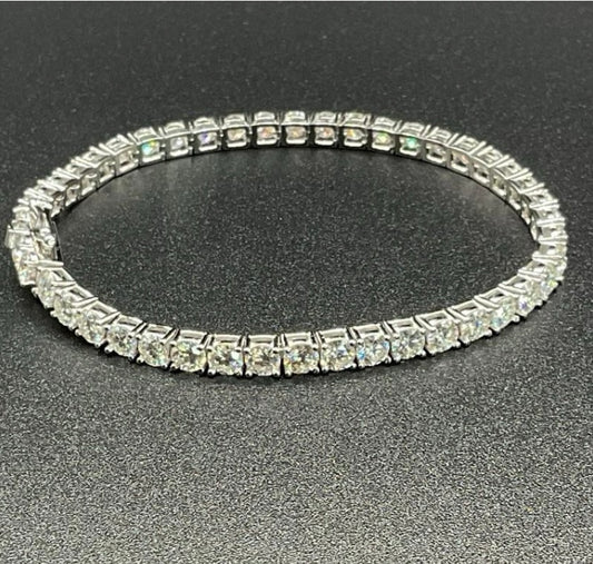 Tennis Mossanite on silver